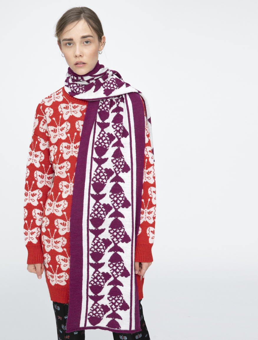 Pop-Up Stories patterned scarf Pop-Up Stories patterned scarf