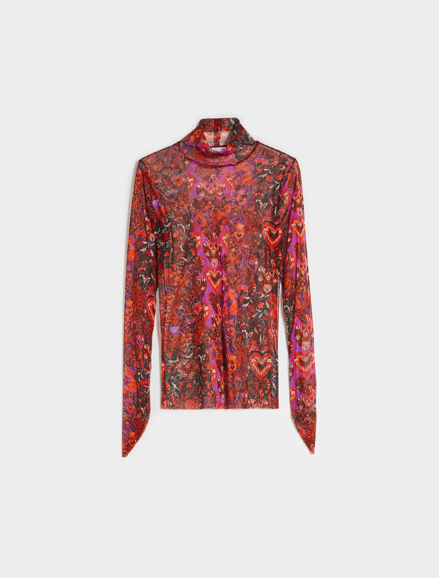 Pop-Up Stories tulle polo neck jumper Pop-Up Stories tulle polo neck jumper
