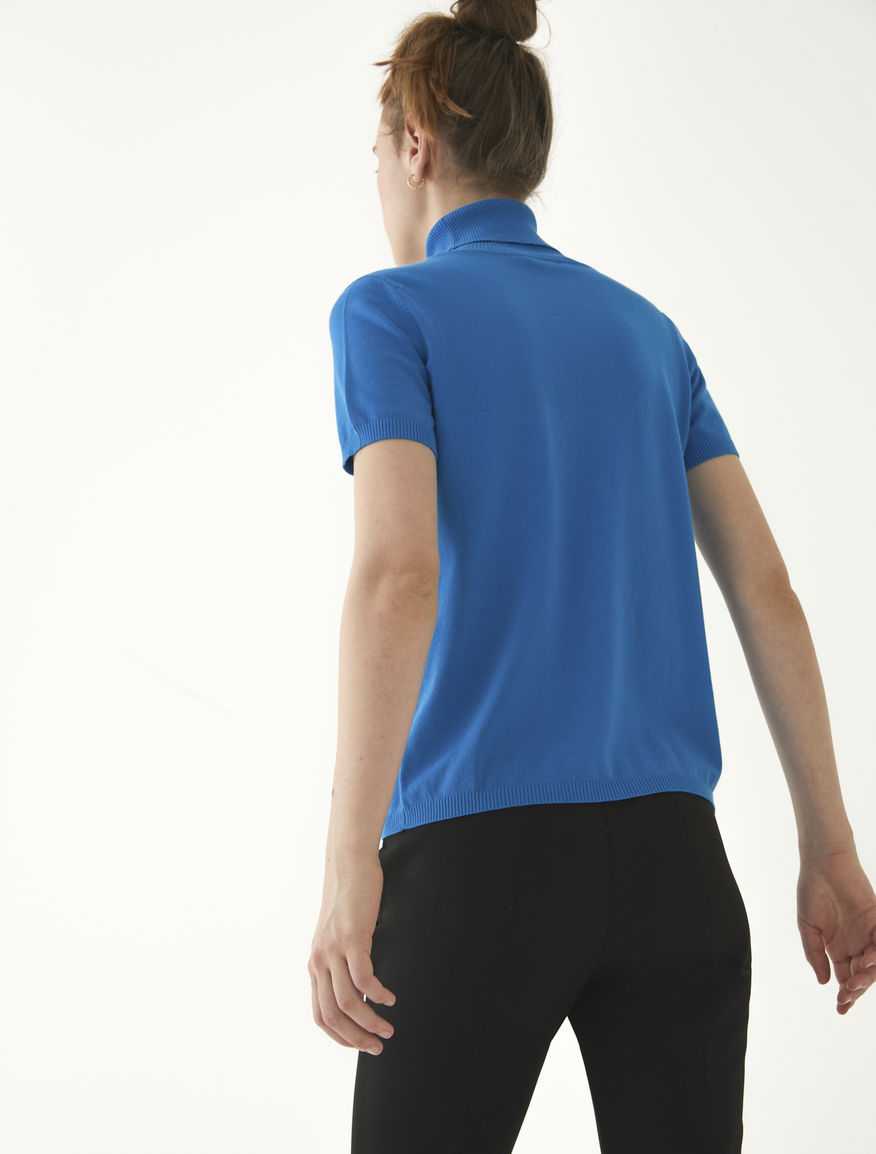 Short-sleeved polo neck jumper Short-sleeved polo neck jumper