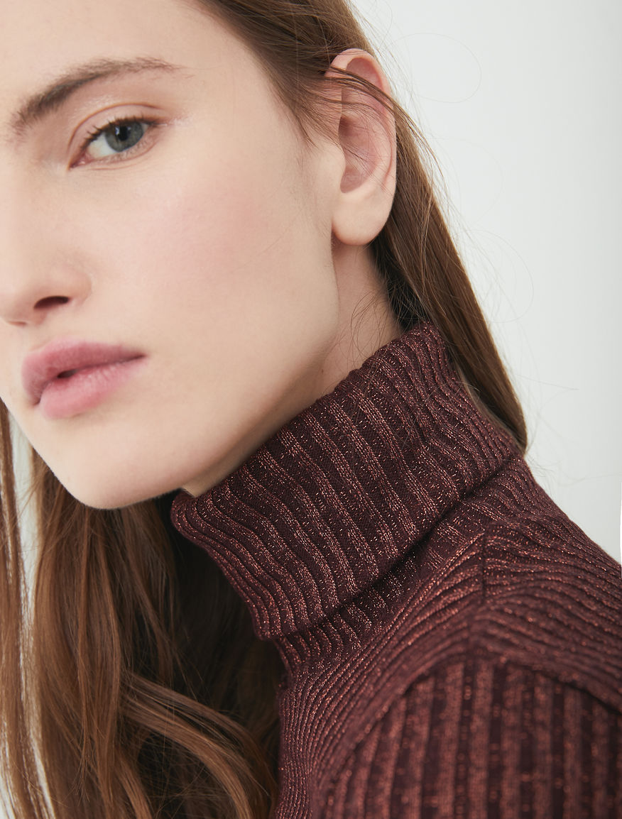 Lurex polo neck jumper Lurex polo neck jumper