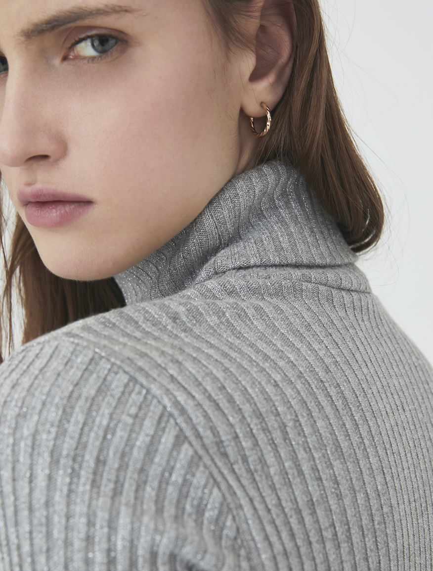 Lurex polo neck jumper Lurex polo neck jumper