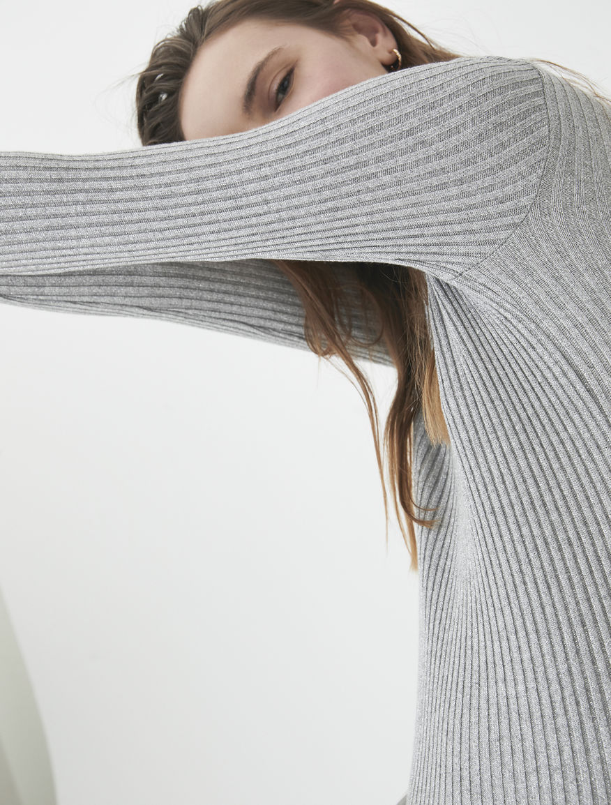 Lurex polo neck jumper Lurex polo neck jumper