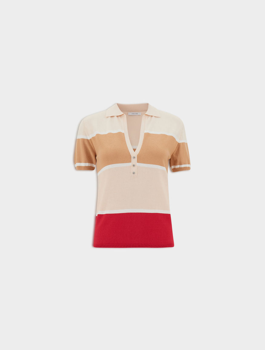 Polo shirt with jewel buttons Polo shirt with jewel buttons