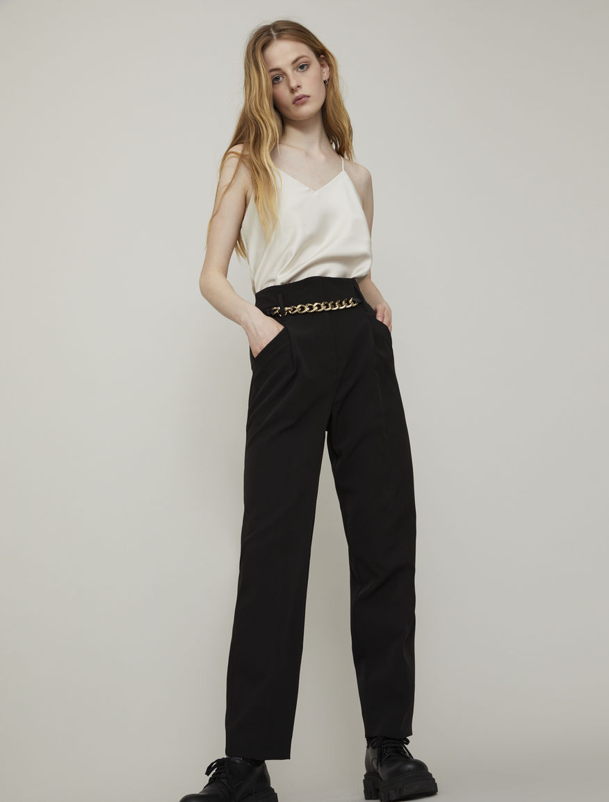 Chain-embellished belt Chain-embellished belt