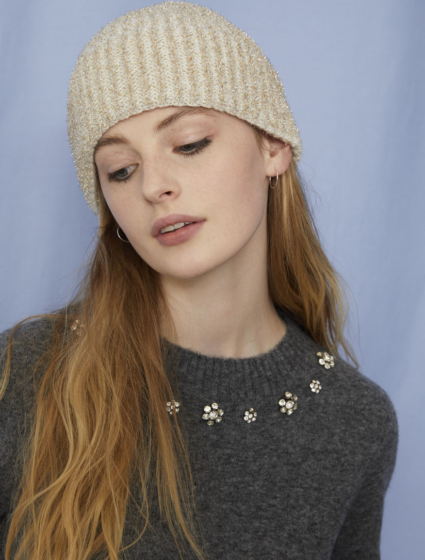 Lurex-blend beanie hat Lurex-blend beanie hat