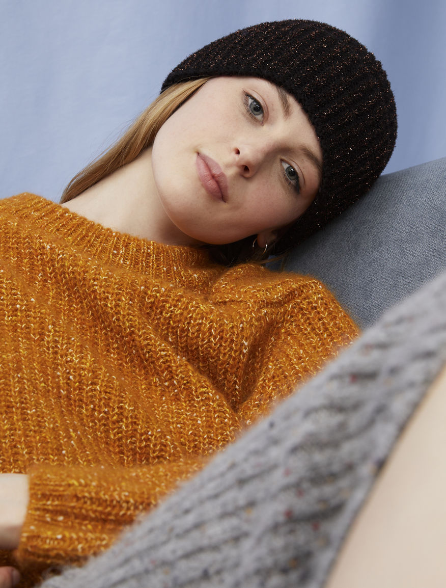 Lurex-blend beanie hat Lurex-blend beanie hat