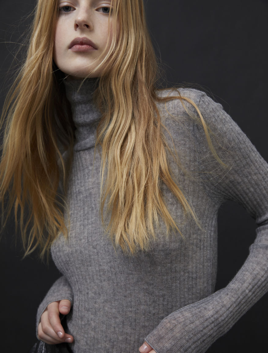 Relaxed-fit polo-neck sweater Relaxed-fit polo-neck sweater