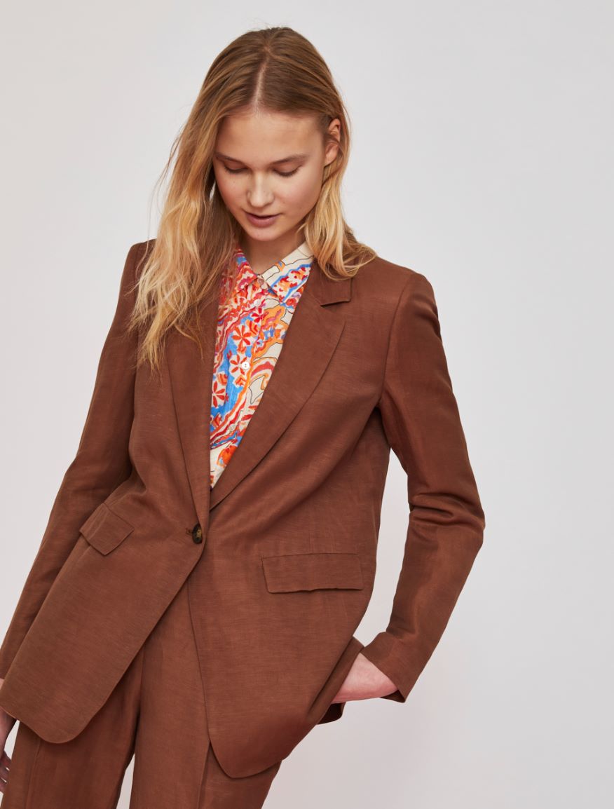 Linen-blend blazer Linen-blend blazer