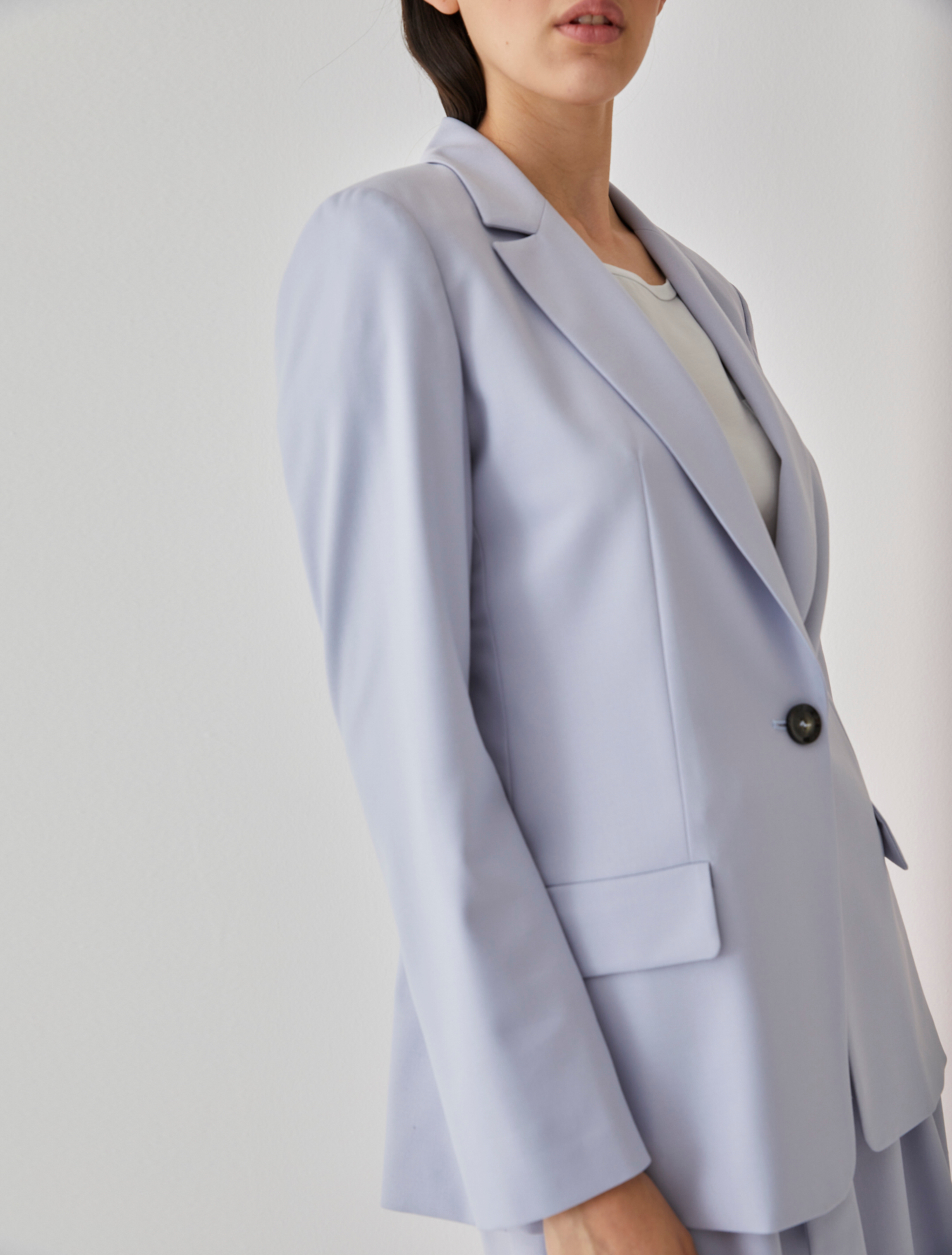 Blazer scivolato, azzurro polvere - iBlues