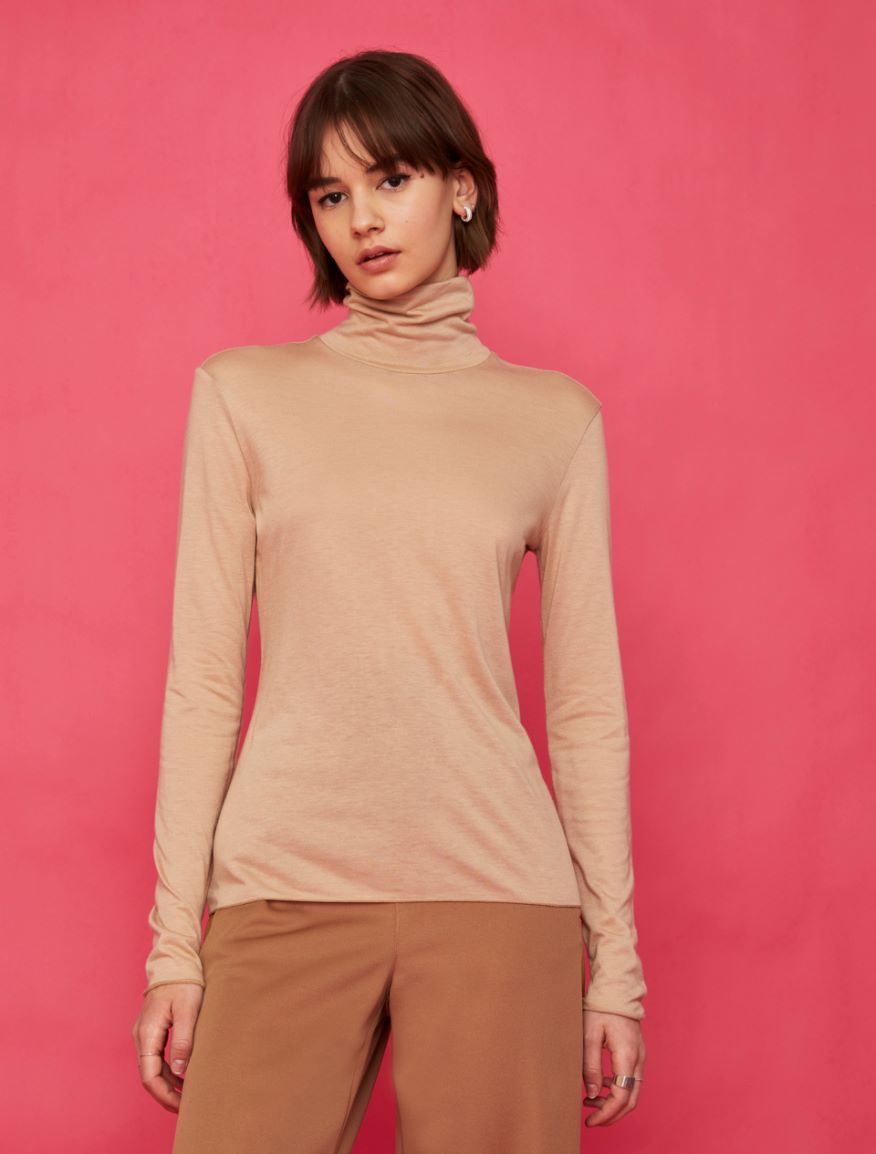 Cashmere-blend polo-neck sweater Cashmere-blend polo-neck sweater