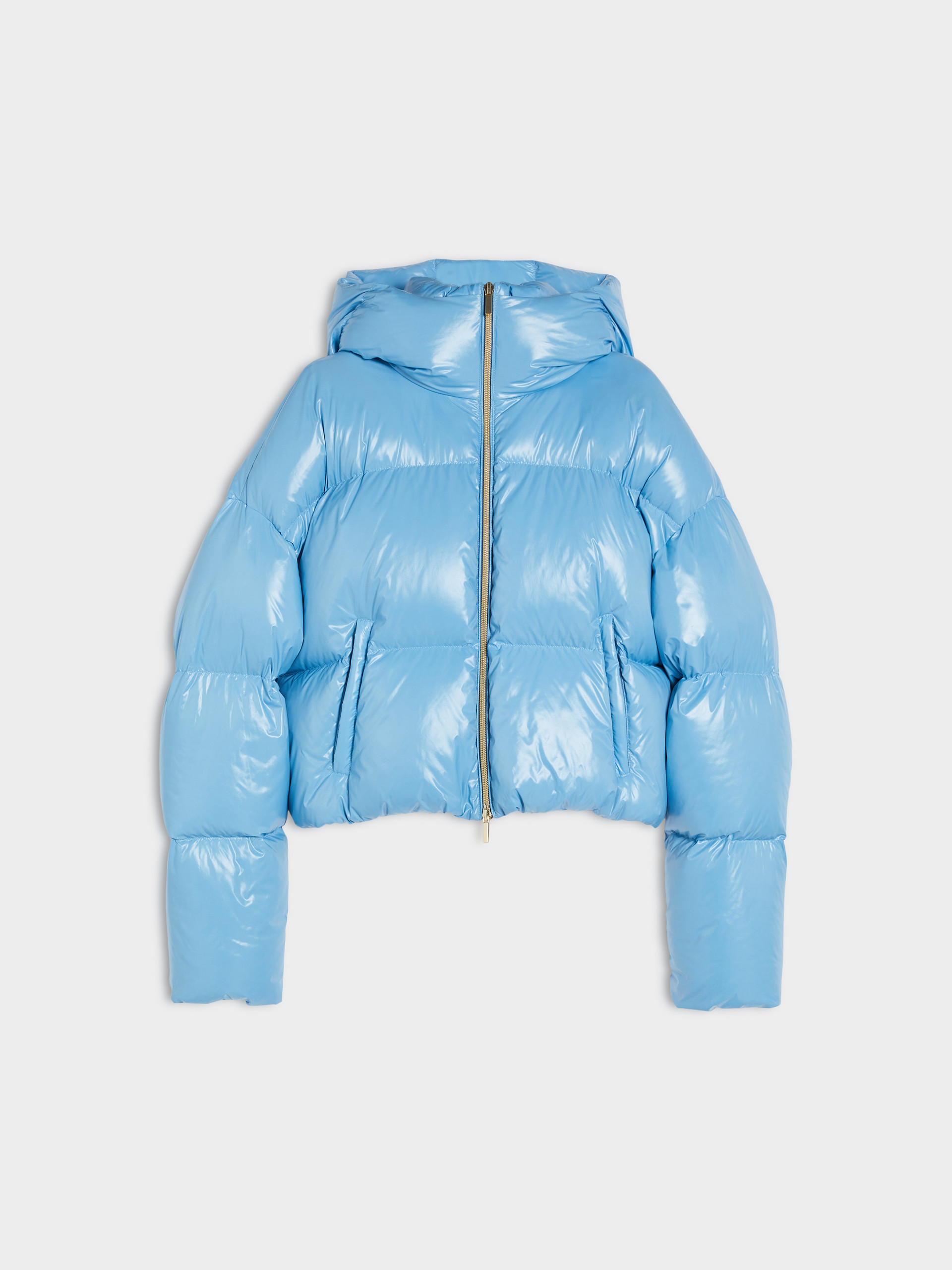 Blue hooded outlet jacket