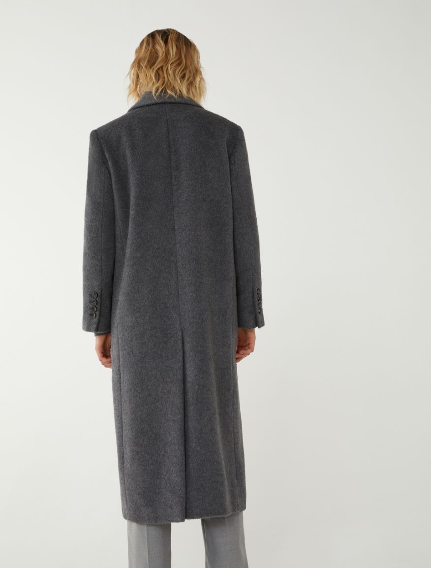 Oversized coat - MELANGE GREY - 2 - iBlues