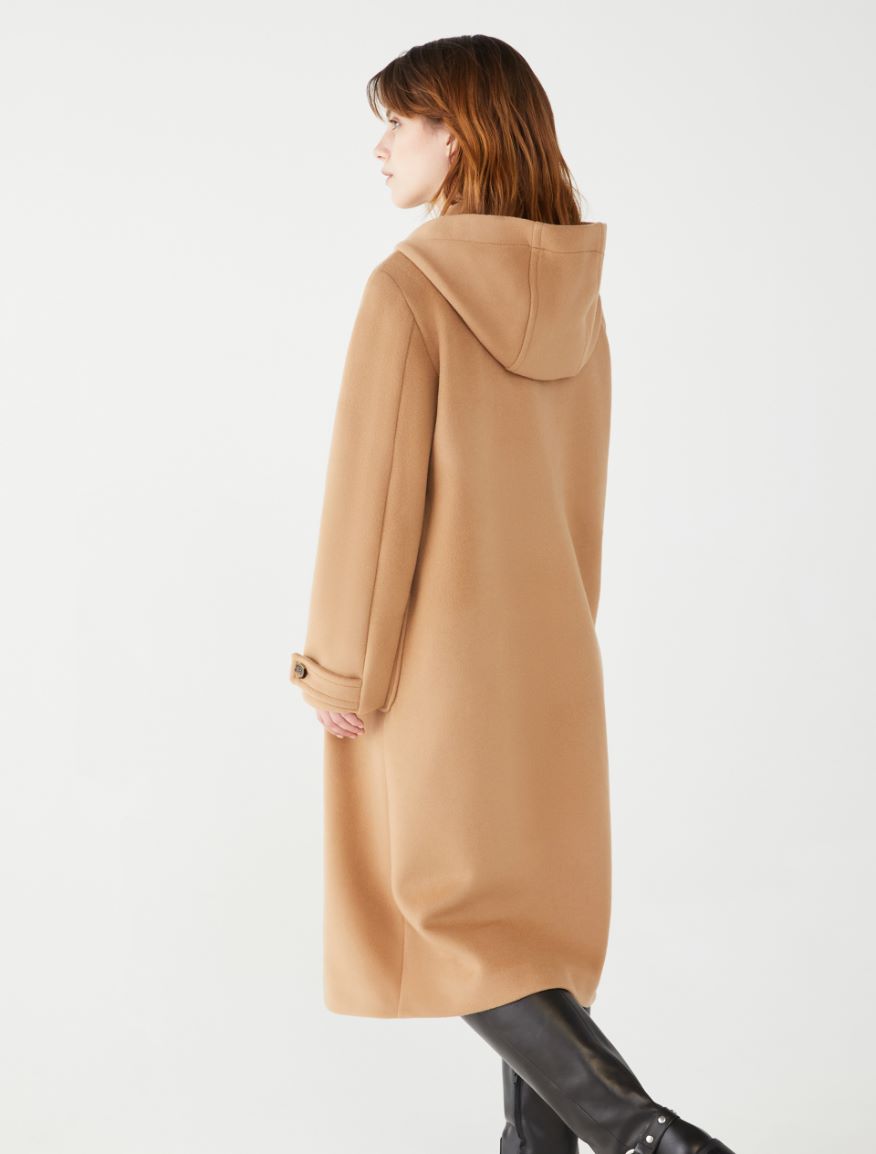 Hooded coat - CAMEL - 2 - iBlues