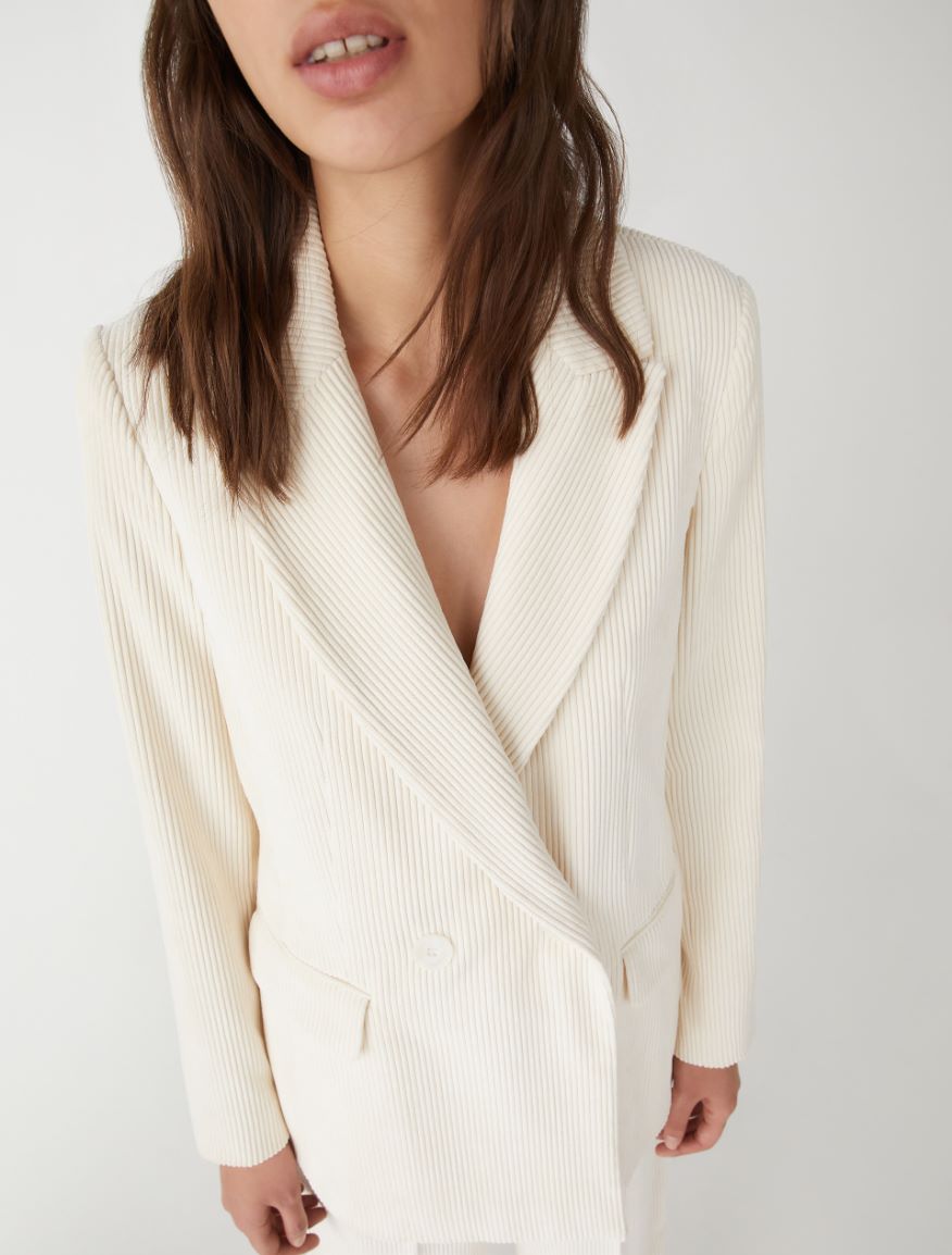 Double-breasted blazer - WOOL WHITE - 3 - iBlues