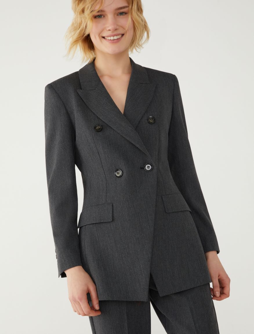 Tailored blazer - DARK GREY - 4 - iBlues