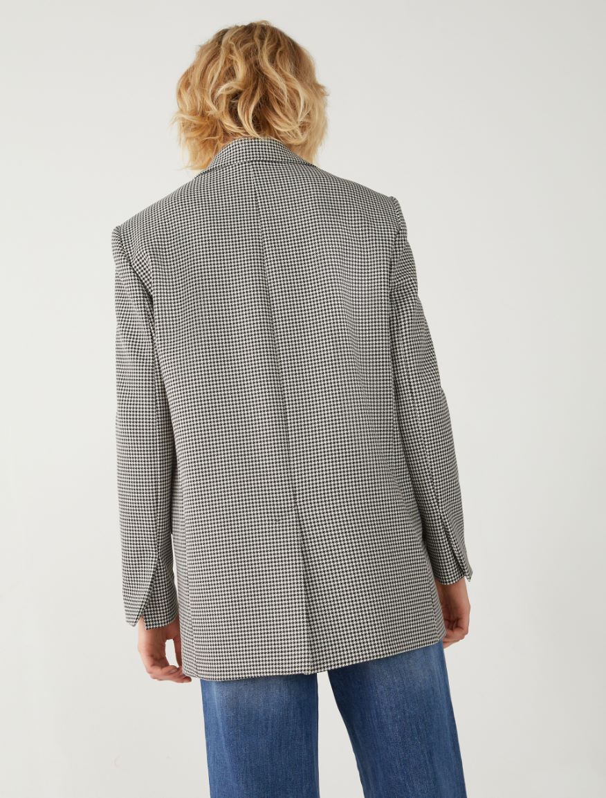 Straight-fit blazer - WOOL WHITE - 2 - iBlues