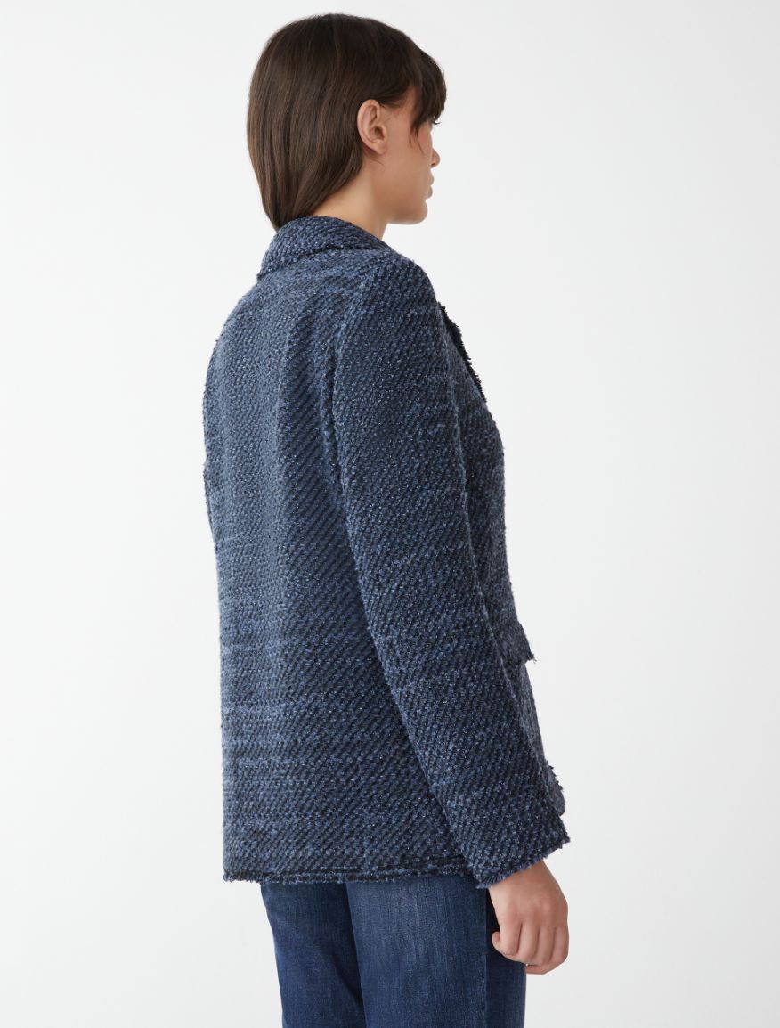 Wool-blend blazer - ROYAL BLUE - 2 - iBlues