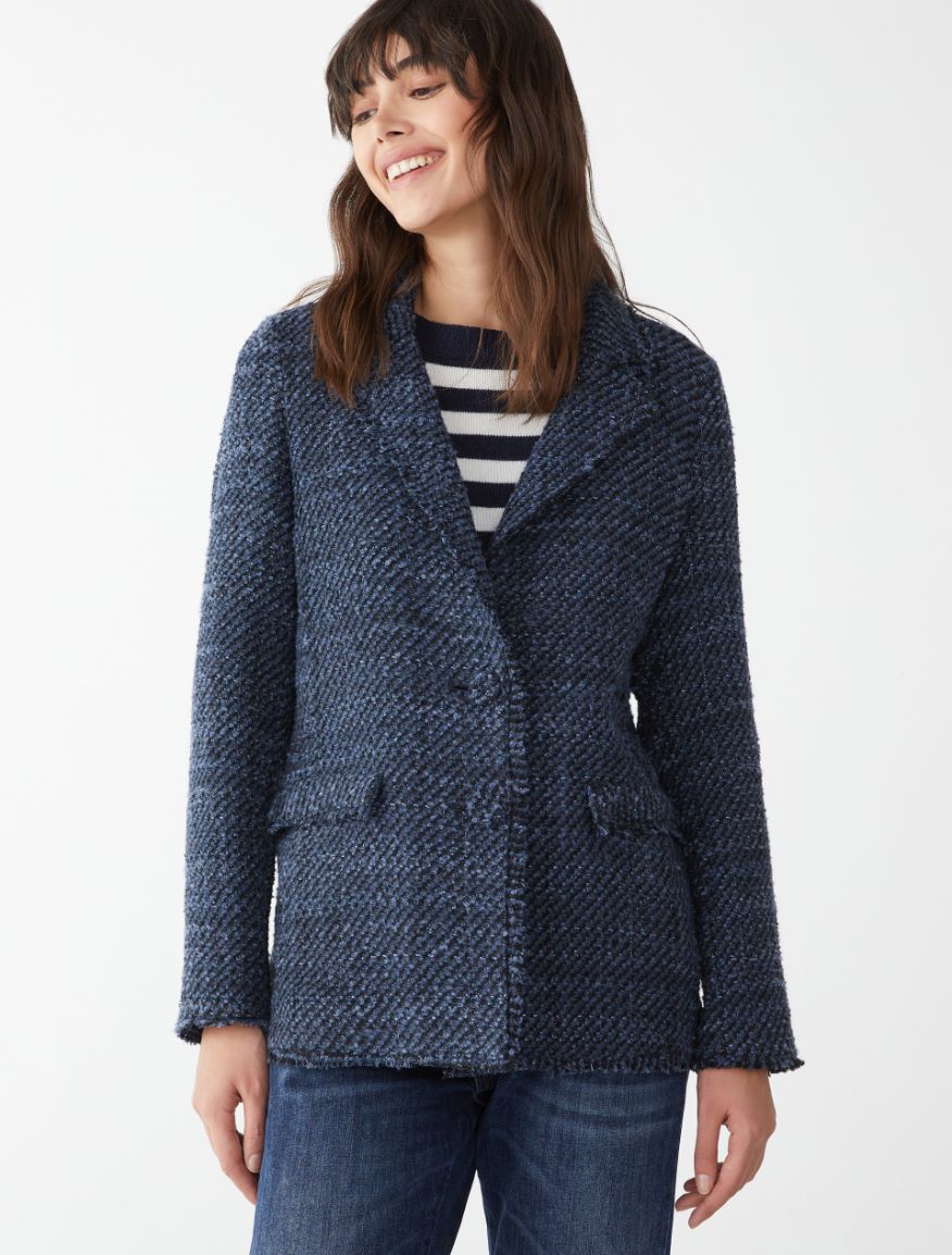 Wool-blend blazer, royal blue | iBlues