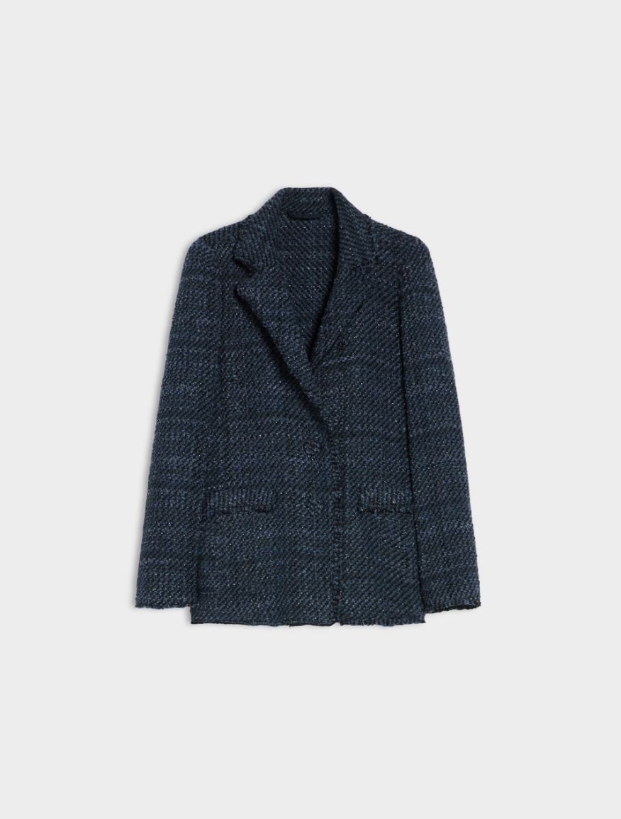 Wool-blend blazer - ROYAL BLUE - 5 - iBlues