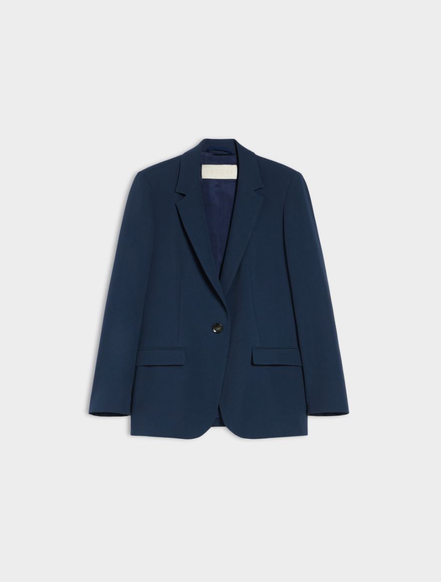 Fitted-waist blazer - NAVY - 5 - iBlues