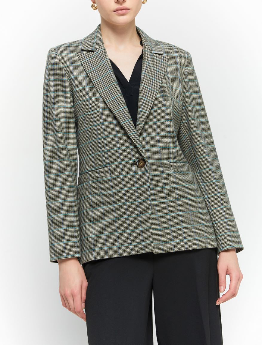 Fitted-waist blazer - BEIGE - 4 - iBlues