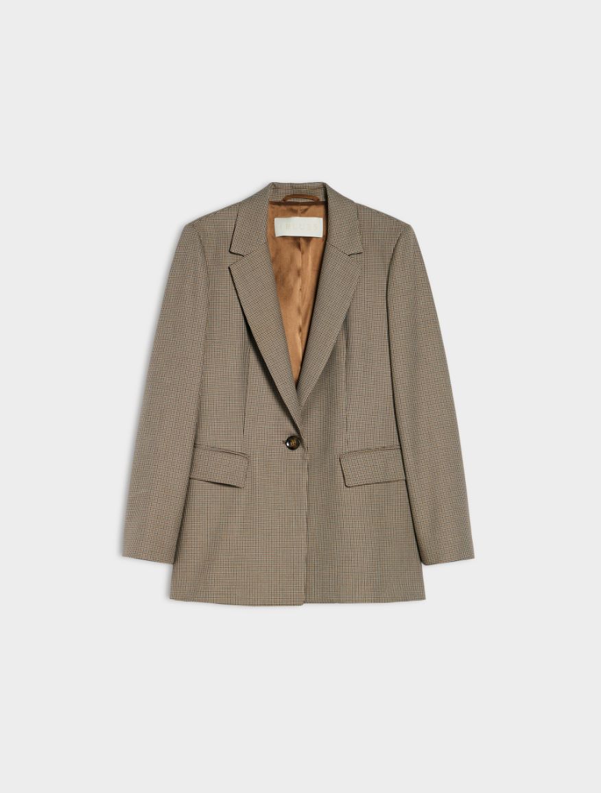 Figure-skimming blazer - CAMEL - 5 - iBlues