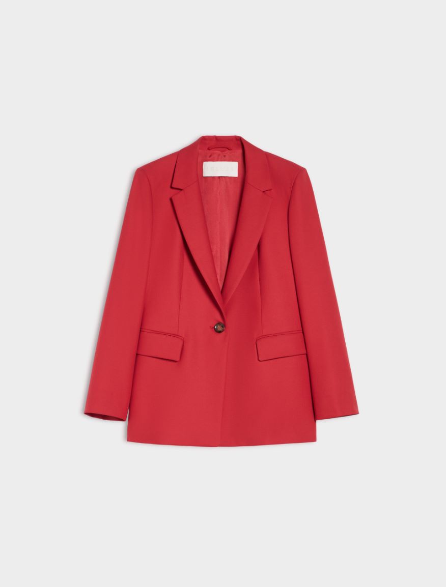 Figure-skimming blazer - RED - 5 - iBlues