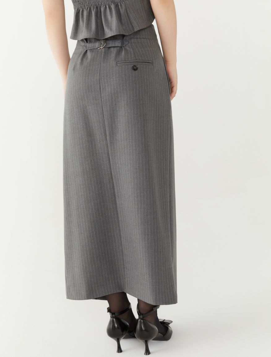 Slim-fit skirt - DARK GREY - 2 - iBlues