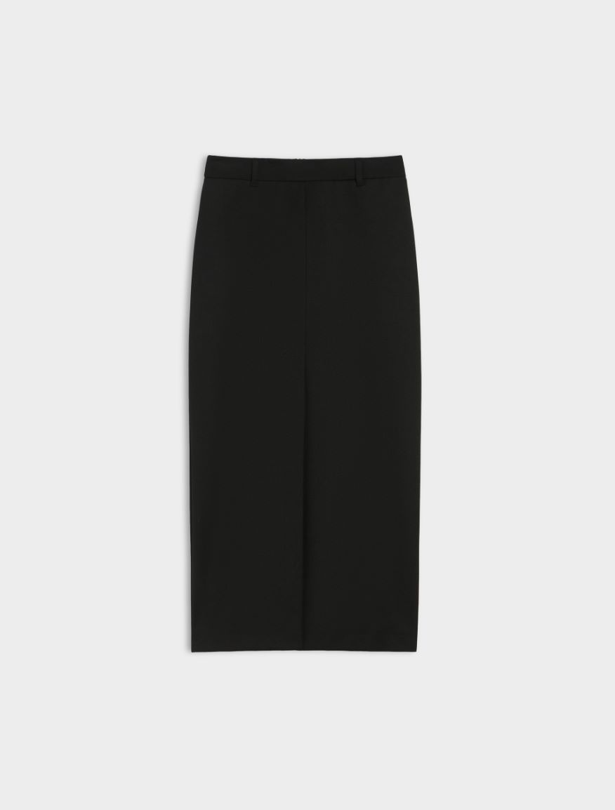 Semi-fitted skirt - BLACK - 5 - iBlues