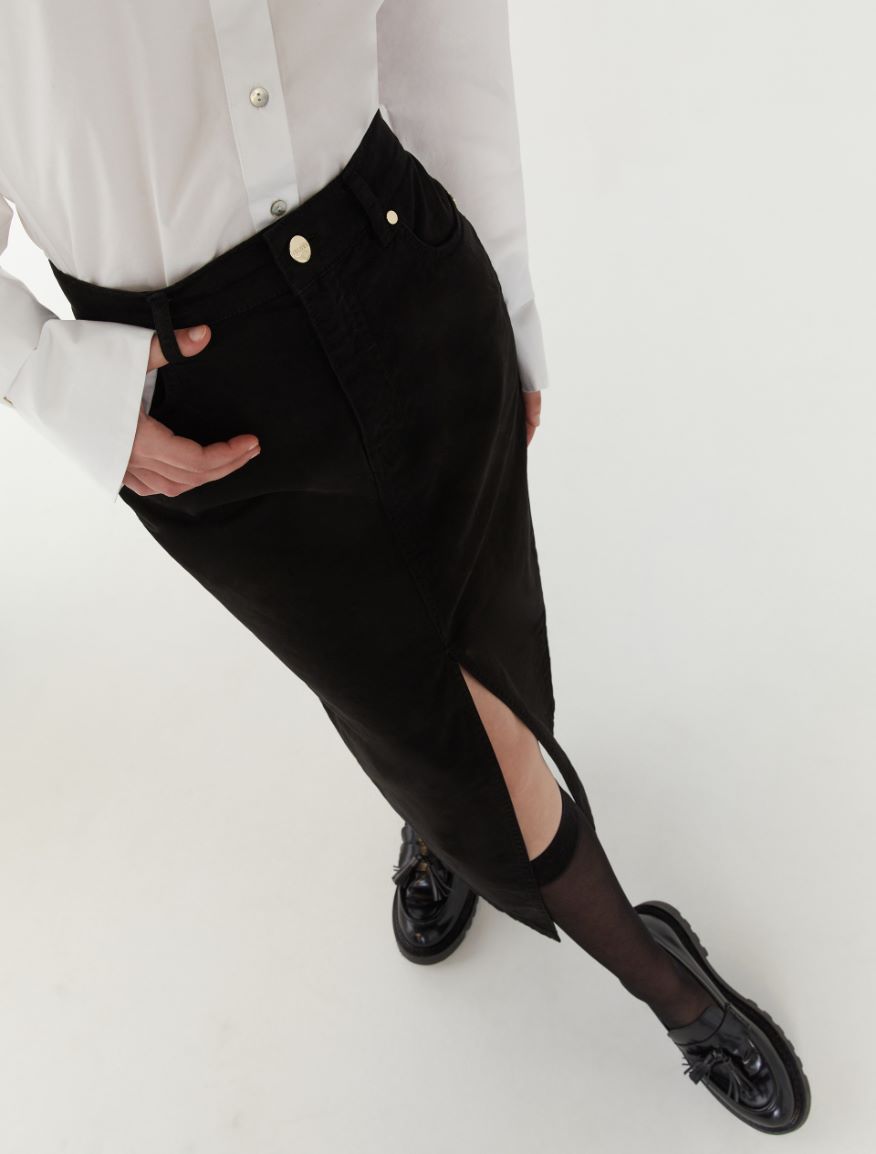 5-pocket skirt - BLACK - 3 - iBlues