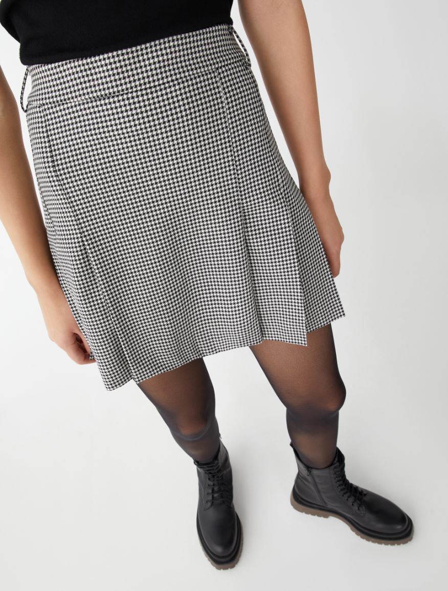 A-line skirt - WOOL WHITE - 3 - iBlues