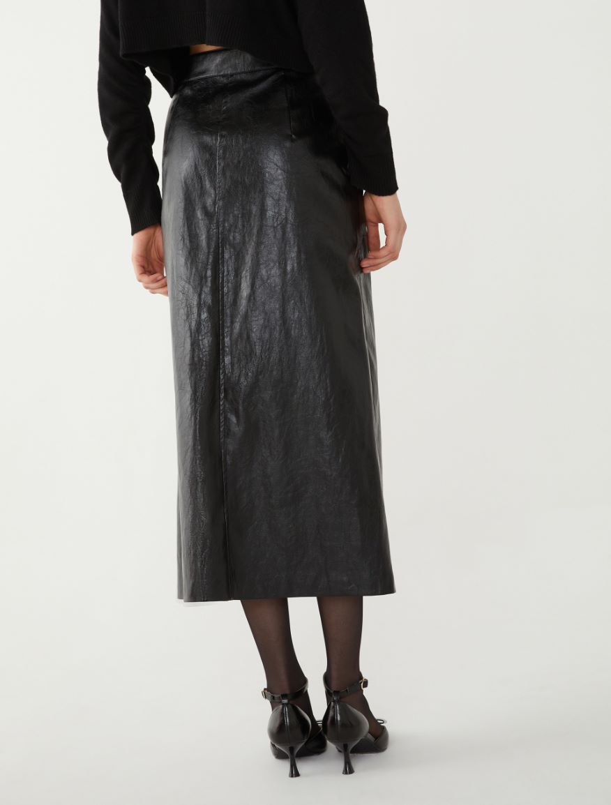 A-line skirt - BLACK - 2 - iBlues