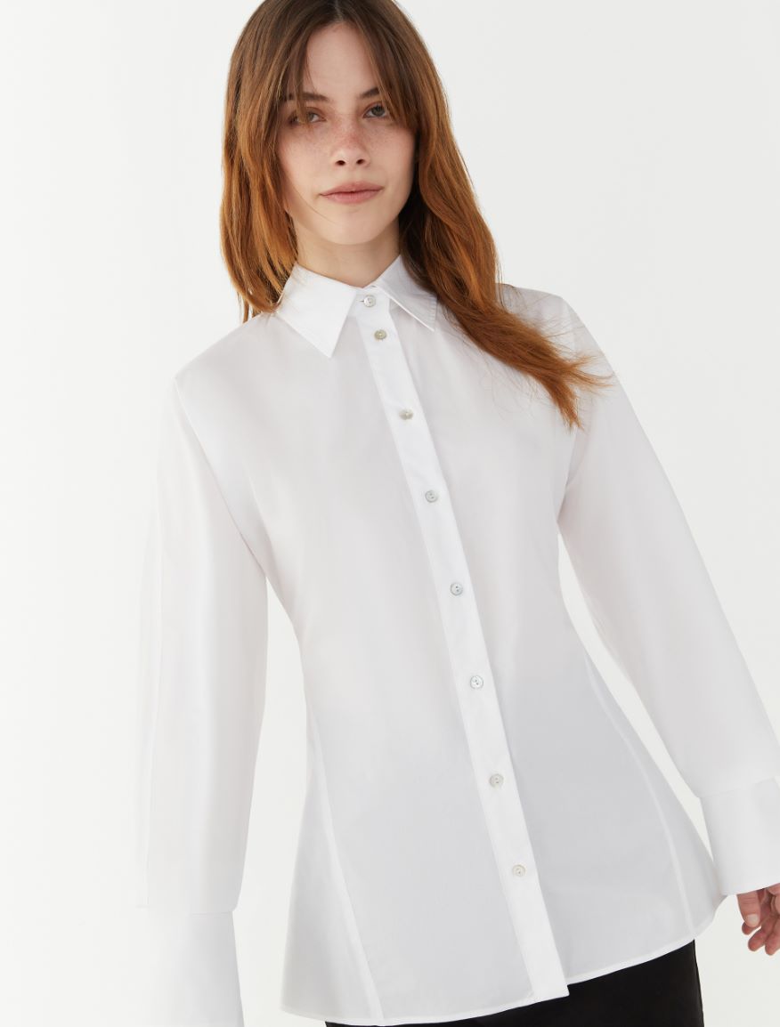 Fitted-waist shirt - WHITE - iBlues