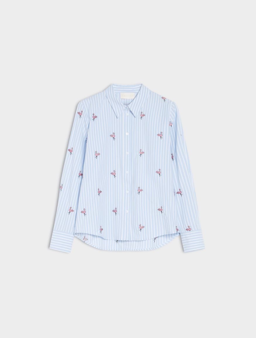 Shirt with decorations - LIGHT BLUE - 5 - iBlues