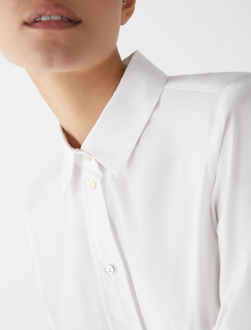 Fitted-waist shirt - WHITE - 3 - iBlues