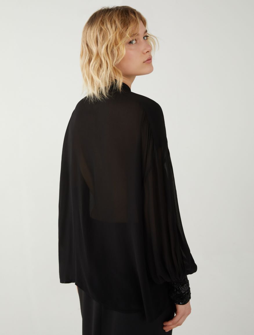 Blusa ricamata - NERO - 2 - iBlues