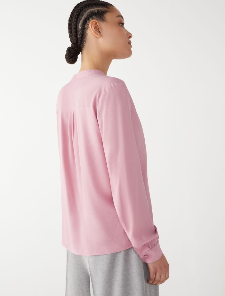 Silk-blend shirt - PINK - 2 - iBlues