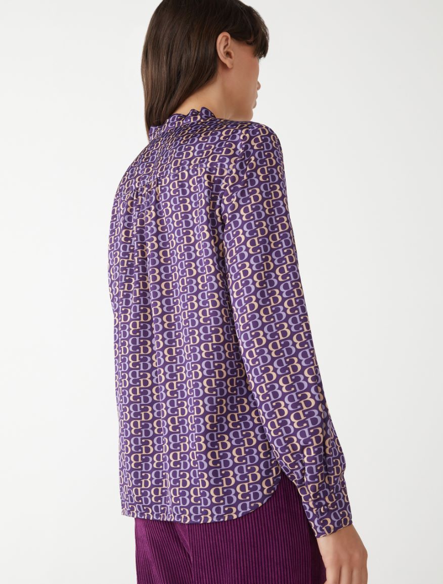 Printed blouse - PURPLE - 2 - iBlues