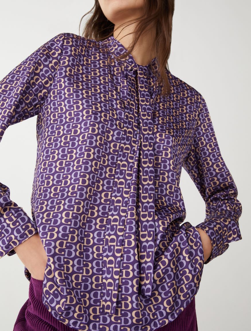 Printed blouse - PURPLE - 3 - iBlues