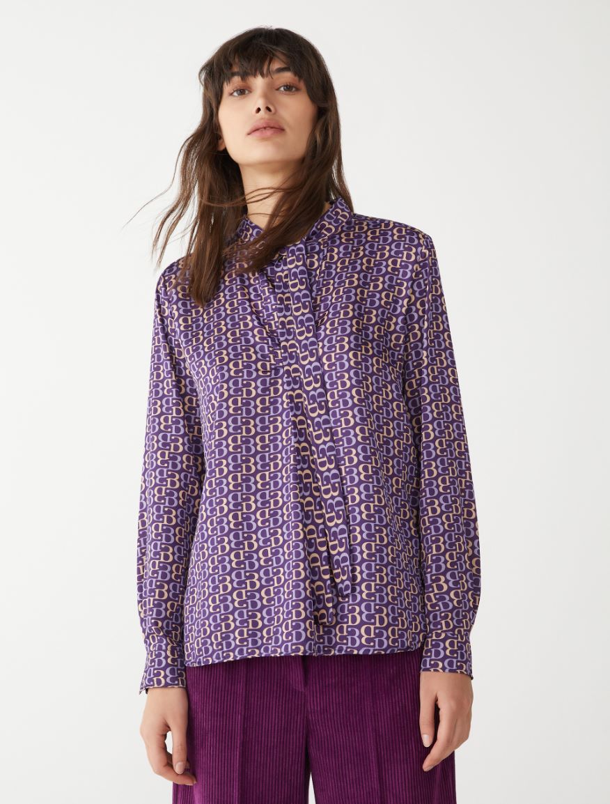 Printed blouse - PURPLE - 4 - iBlues