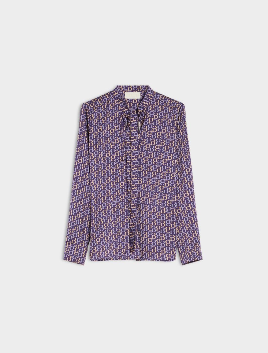 Printed blouse - PURPLE - 5 - iBlues