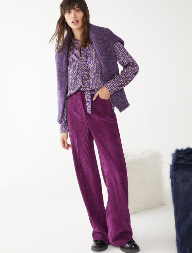 Printed blouse - PURPLE - iBlues