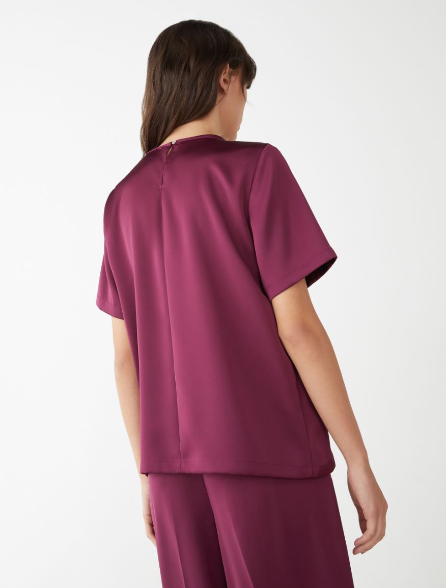 Boxy blouse - BORDEAUX - 2 - iBlues