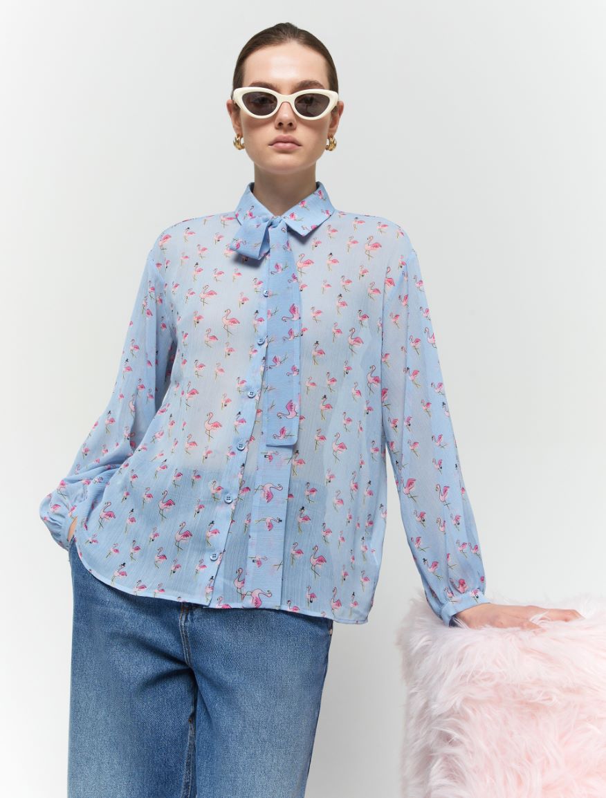 Printed shirt - DUST BLUE - iBlues