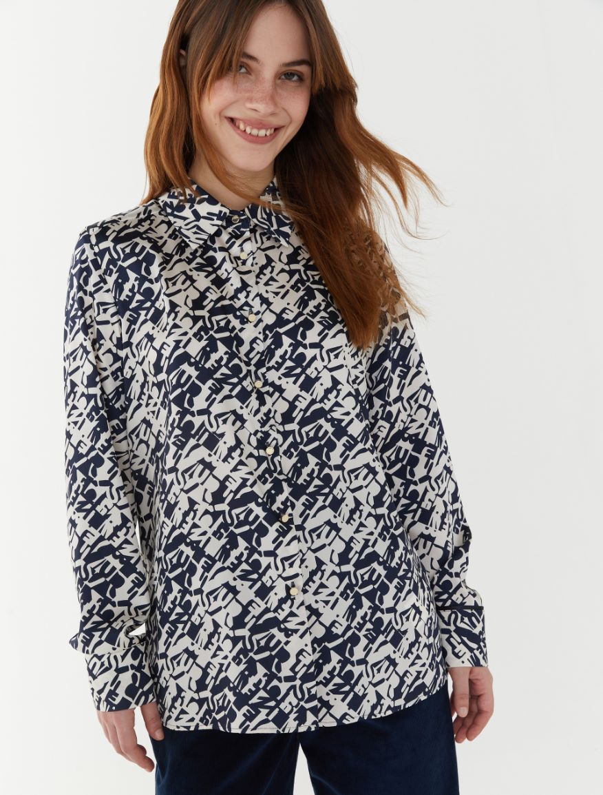 Printed shirt - NAVY - 4 - iBlues