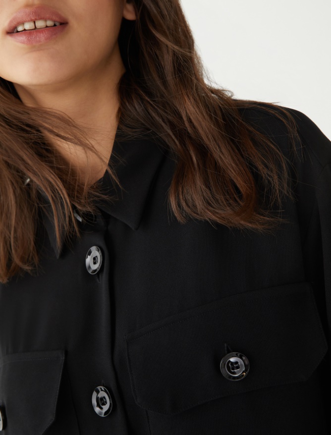 Boxy shirt - BLACK - iBlues