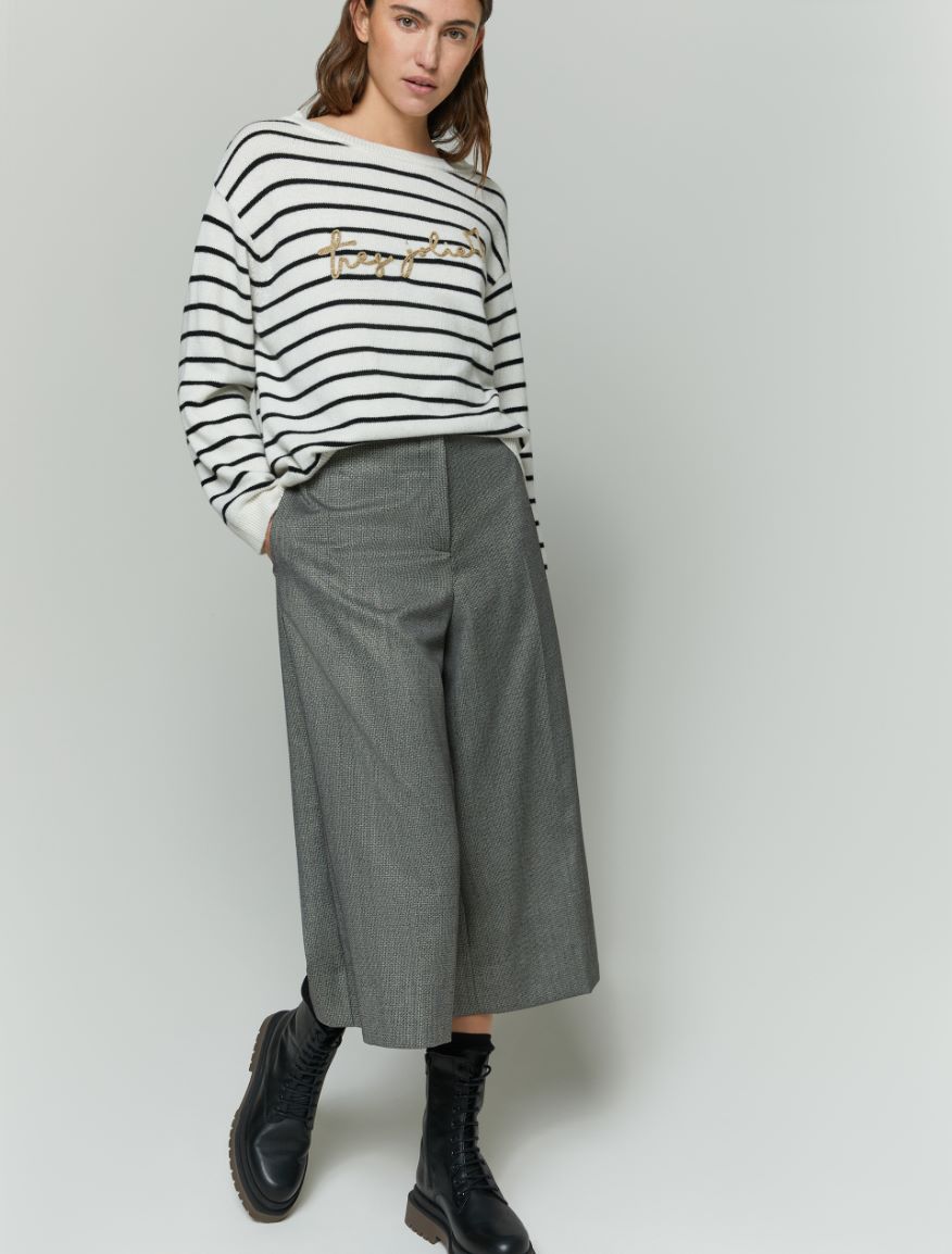 Cropped trousers - Medium grey - 3 - iBlues