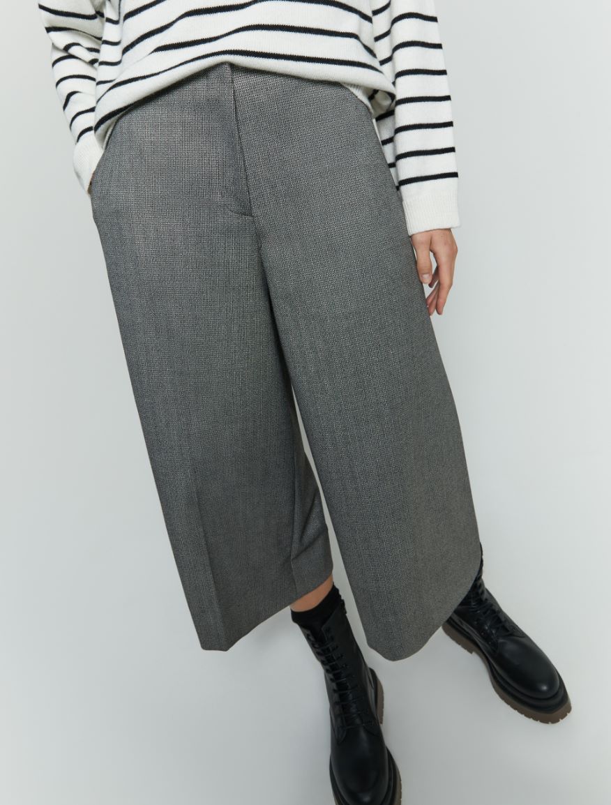 Cropped trousers - Medium grey - iBlues