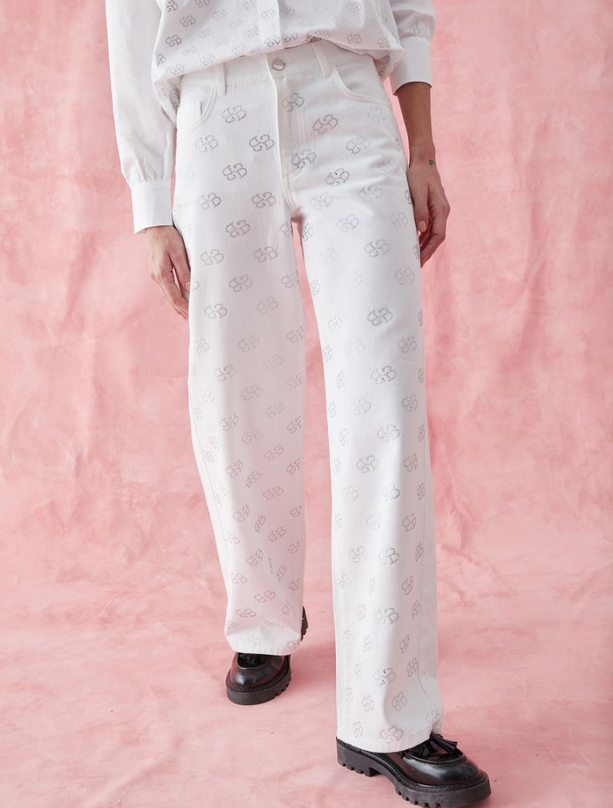 Wide-leg trousers - WHITE - 4 - iBlues