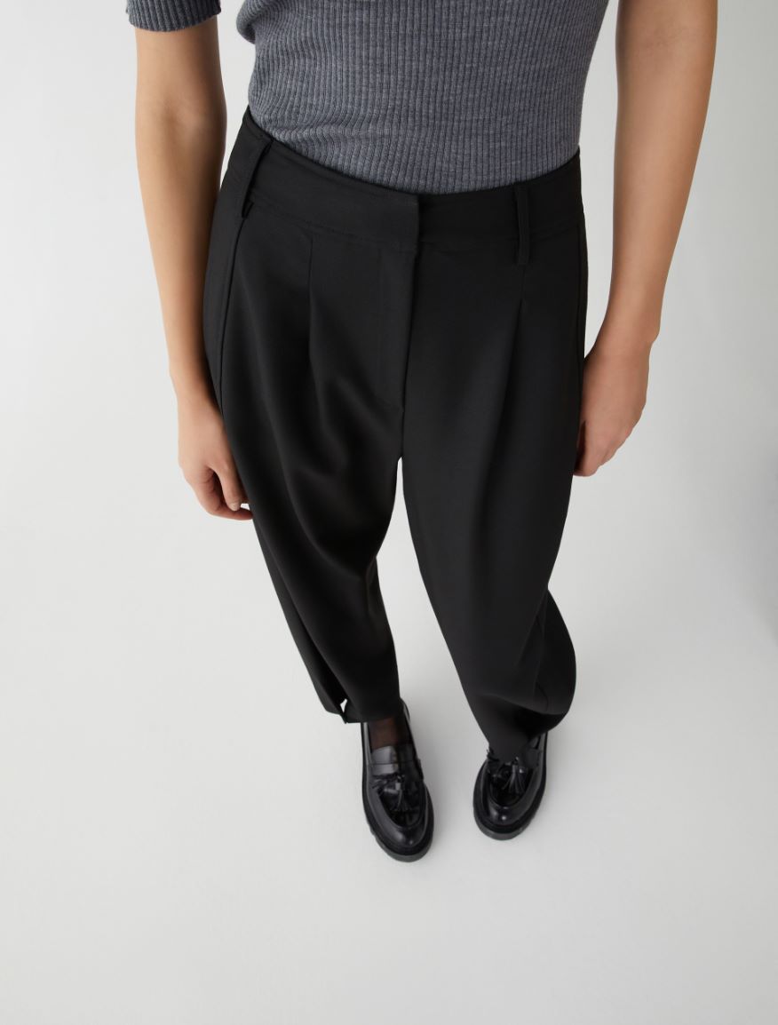 Flowing trousers - BLACK - 3 - iBlues